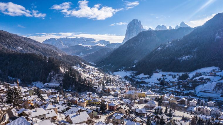 Val Gardena Dolomiti col gruppo Sella Sudtirol Ortisei Alto Adige 